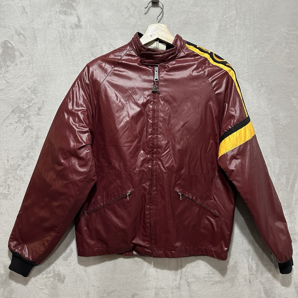 VTG 70s Hondaline Honda Racing Pit Crew Team M Issued Quilted Lined Nylon Jacket